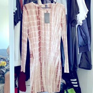 SHEIN brown long sleeve dress